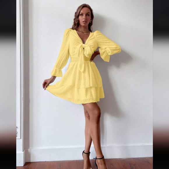 Yellow Ruffle Dress - Picture 4 of 11